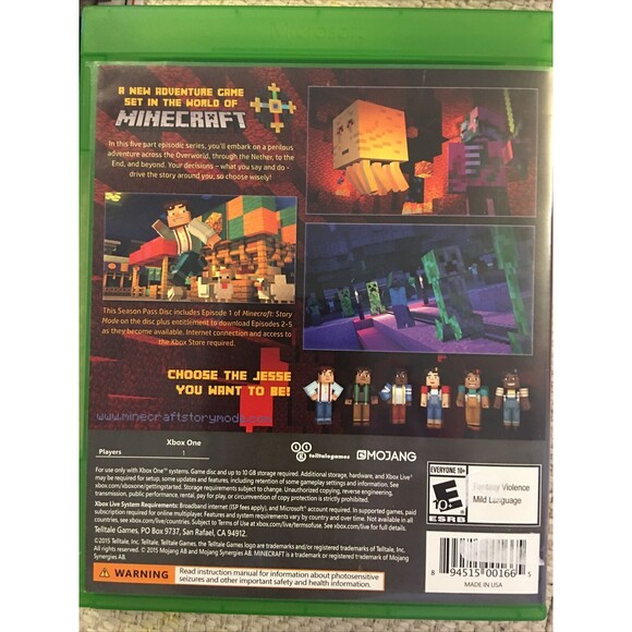 Minecraft: Story Mode -- Season Pass Disc (Microsoft Xbox One, 2015) - Picture 4 of 8